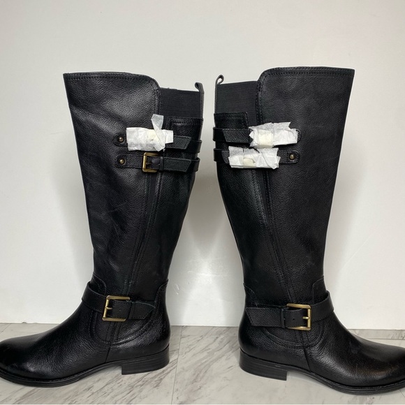 New! Naturalizer Jessie Black Leather Tall Boot 6 1/2 M - Picture 10 of 14